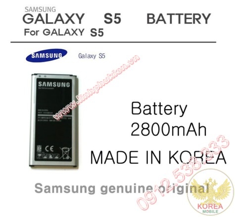 Pin Sam Sung Galaxy S5 I9600 G900 Original chính hãng giá 550k